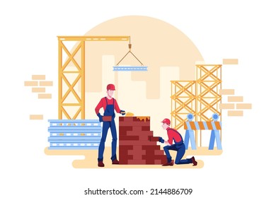 Construction service Illustration concept. Flat illustration isolated on white background
