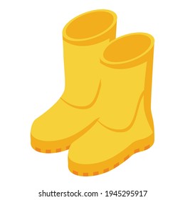 Construction shoes icon. Isometric of construction shoes vector icon for web design isolated on white background