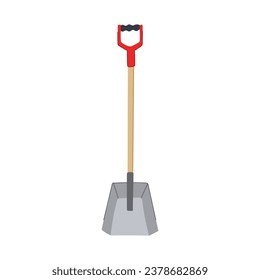 construction shovel cartoon. farm agricultural, gardener handle, object home construction shovel sign. isolated symbol vector illustration