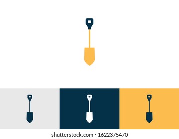 construction shovel flat icon vector - ui icon vector
