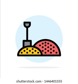 Construction, Shovel, Tools Abstract Circle Background Flat color Icon
