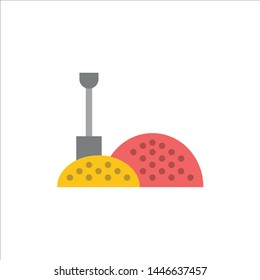 Construction, Shovel, Tools  Flat Color Icon. Vector icon banner Template