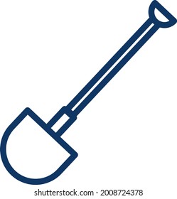 Construction showel, illustration, vector on a white background.
