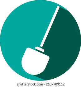 Construction showel, illustration, vector on a white background.