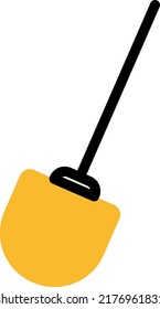 Construction showel, illustration, vector on a white background.