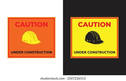 Construction Sign with 02 color variation