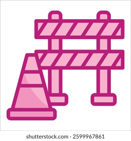 Construction Sign Icon Element For Design