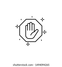 Construction, sign, stop icon. Element of construction icon