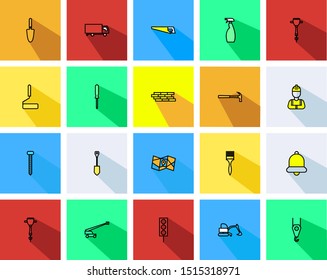 Construction sign symbol - Set of construction icons vector