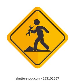 construction signal worker icon