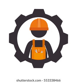 construction signal worker icon