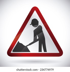 construction signals  design , vector illustration