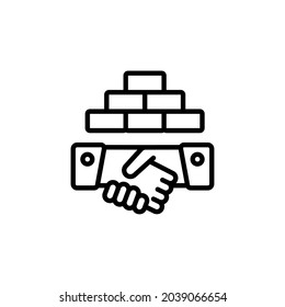 Construction Silhouette Icon On White Background