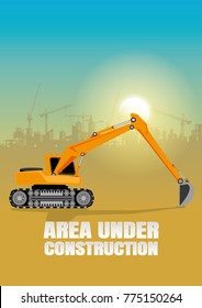 Construction silhouettes vector background,Engineers inspecting site,Book Cover Design.
