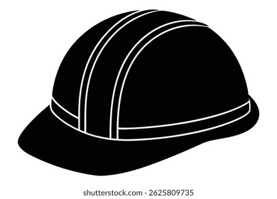 construction single helmets silhouette vector art design