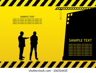 Construction site background - vector illustration