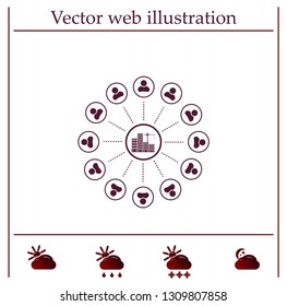 Construction site, building a house - vector flat illustration.