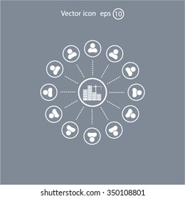 Construction site, building a house - vector flat illustration.