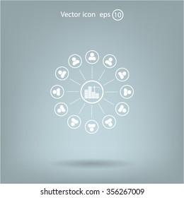 Construction site, building a house - vector flat illustration.