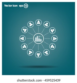 Construction site, building a house - vector flat illustration.