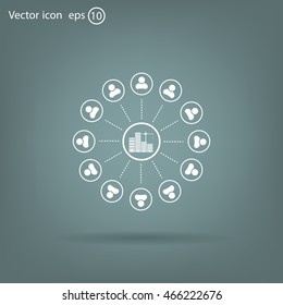 Construction site, building a house - vector flat illustration.