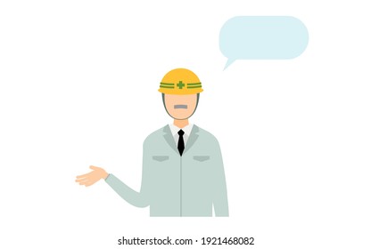 Conjunto de posiciones del director del sitio de construcción, hombre de alto rango