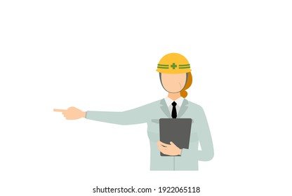 Equipo de posposición del director del lugar de construcción, mujer de categoría superior