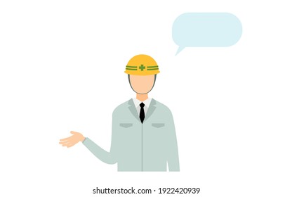 Conjunto de posiciones del director del sitio de construcción, hombre