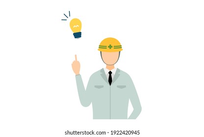 Conjunto de posiciones del director del sitio de construcción, hombre