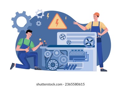 Construction Site Engineer Doing Routine Standup