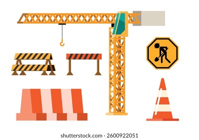 Construction Site Equipment and Machinery Elements