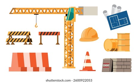 Construction Site Equipment and Machinery Elements
