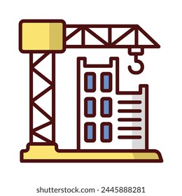 Icono del sitio de construcción Ilustración vectorial de stock editable