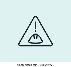 Construction site icon line isolated on clean background. Construction site icon concept drawing icon line in modern style. Vector illustration for your web mobile logo app UI design.