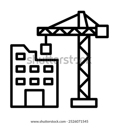 Construction Site icon line vector illustration