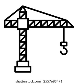 Construction site line icon with editable stroke, representing construction, building projects, construction workers, and construction site activities.