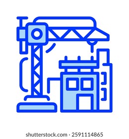 Construction Site line icon. Universal creative premium symbol. Vector sign icon logo template. Vector illustration