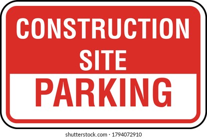 Construction Site Parking vector Sign