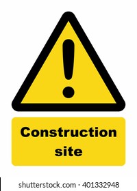 Construction site sign