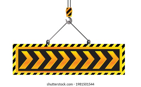 Construction site sign vector illustration