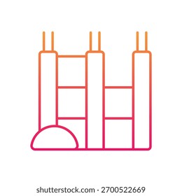 Icono de Vector de sitio de construcción ilustración de stock