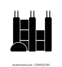 Construction Site Vector icon stock illustration