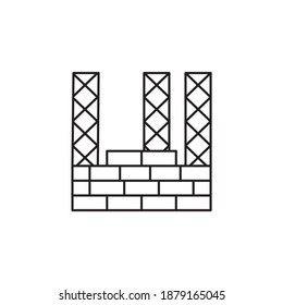 Ilustración de estilo de icono de contorno del vector de construcción. Archivo EPS 10 