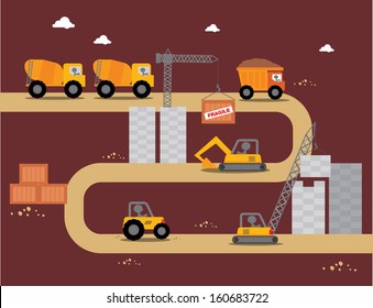 construction site vector/illustration