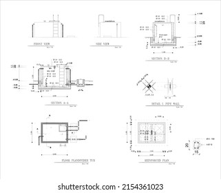 Construction Sketch Water Barrier Building Distribution Stock Vector ...