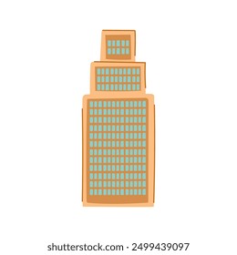construction skyscraper cartoon. cityscape urban, corporate glass, finance high construction skyscraper sign. isolated symbol vector illustration