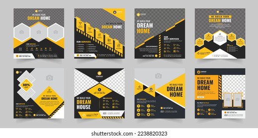 Construction social media post banner, Plumber Service Social Media web banner, home repair social media post design, renovation Handyman home repair banner flyer