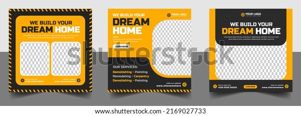 Construction social media post banner design\
Template with yellow color, Corporate construction tools social\
media post design, home improvement banner template, home repair\
social media post\
banner.