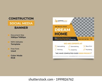 Design von Social-Media-Post-Vorlagen, wunderschön aussehende Vorlage | Orange und Schwarz als Primärfarbe. Bilder können platziert werden, Vektorgrafik voll editierbarer eps10