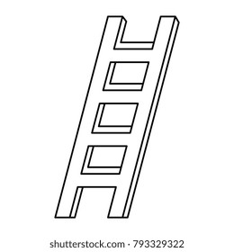 construction stair isolated icon